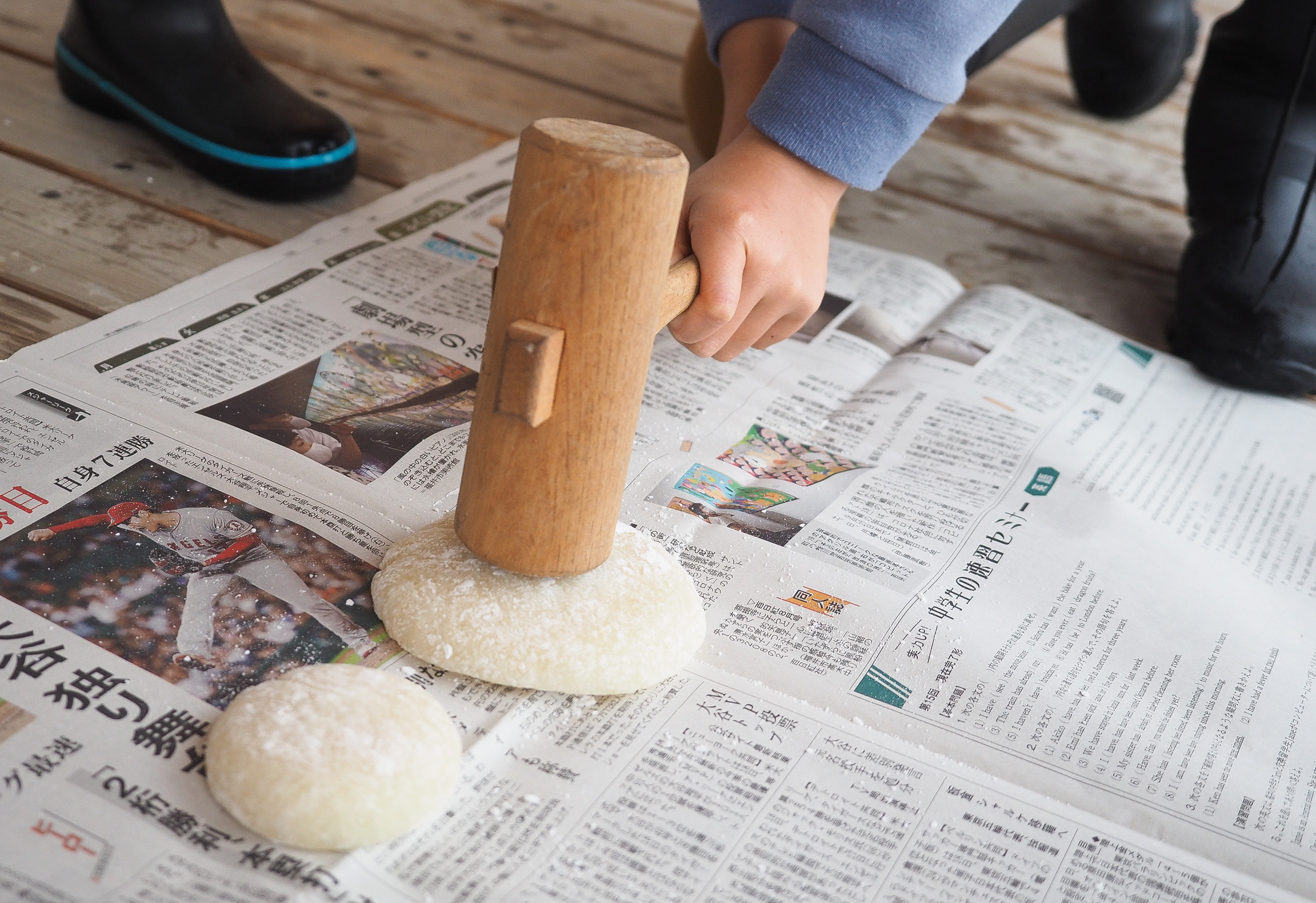 子どもと一緒に鏡開き