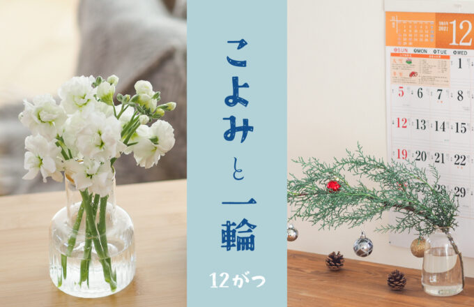 こよみと一輪　12がつ [ブルーアイス／ストック]